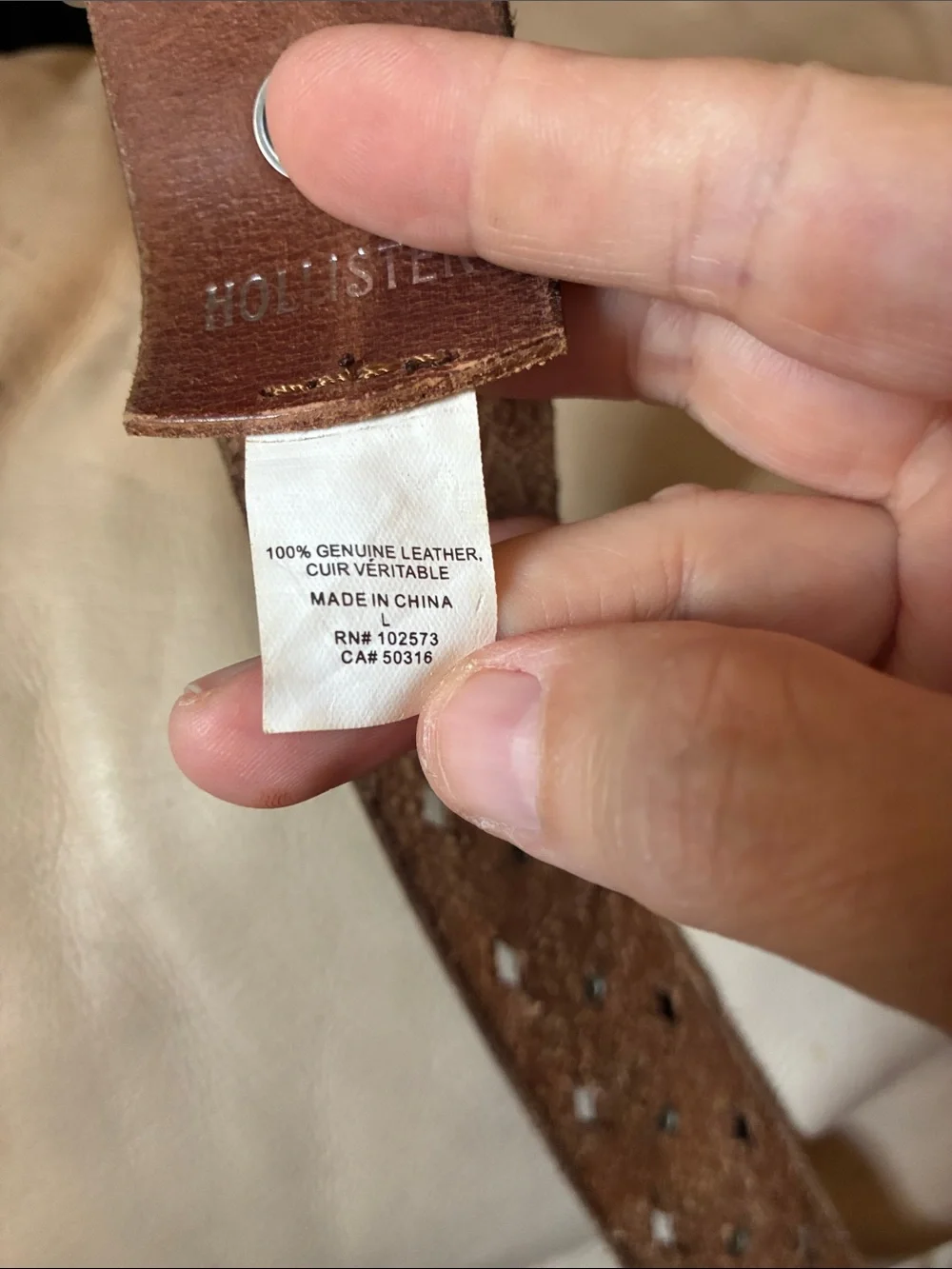 Hollister brown leather